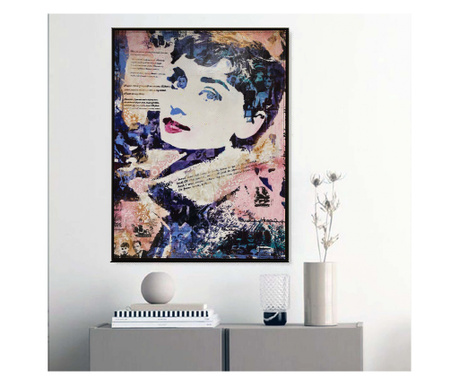 Tablou canvas, femeie, audrey, multicolor, pentru living,