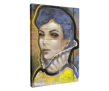 Tablou canvas, portret, femeie, modern, multicolor, pentru living,