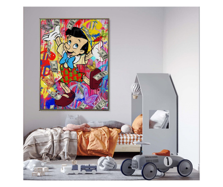 Tablou canvas, modern, pinocchio, multicolor, pentru living,