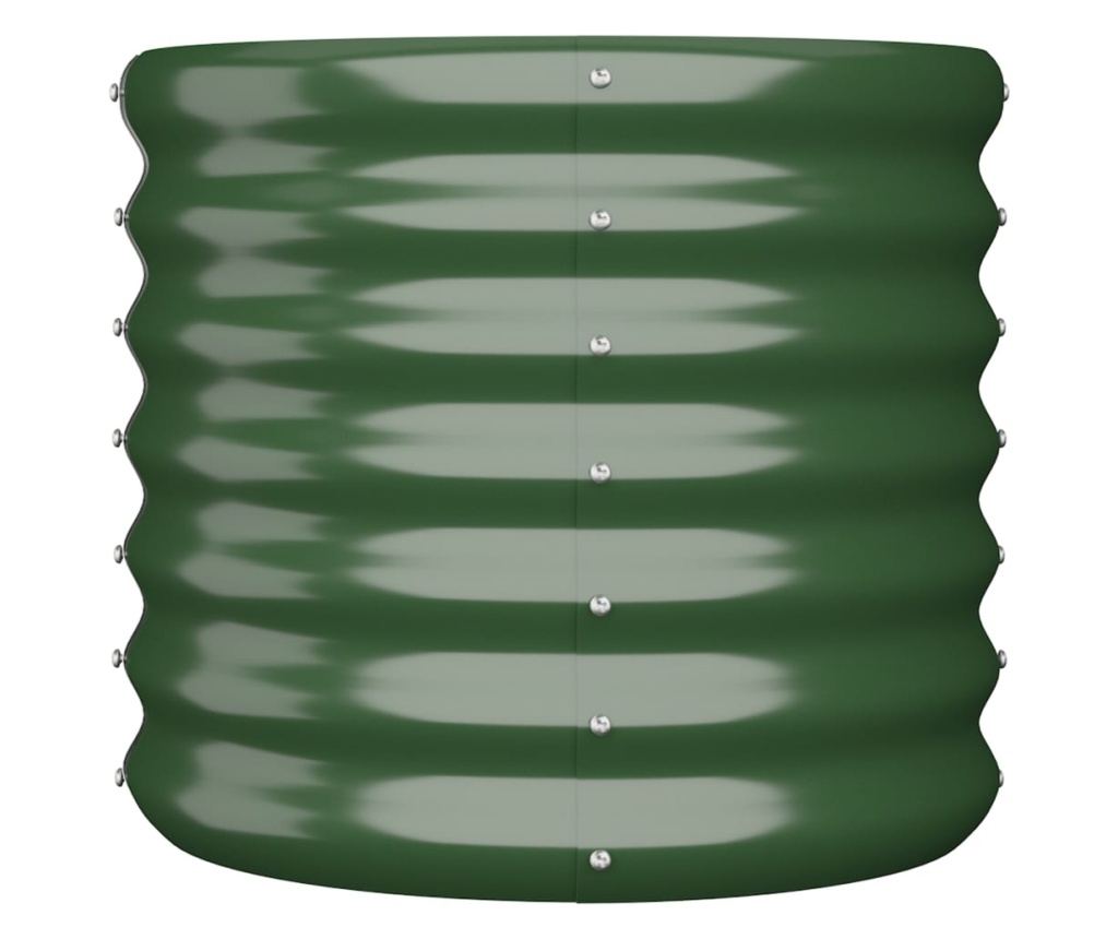 Jardinieră grădină verde 40x40x36 cm oțel vopsit electrostatic - 3