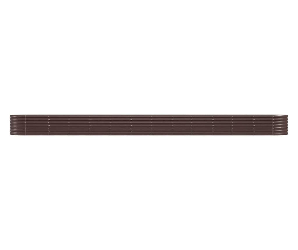 Brown Garden Planter 512x80x36 cm Powder-Coated Steel - 3