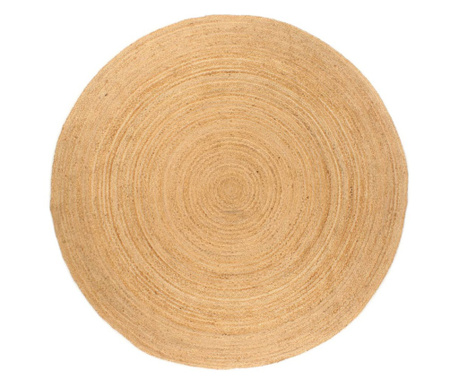 Плетен килим, юта, 240 см, кръгъл