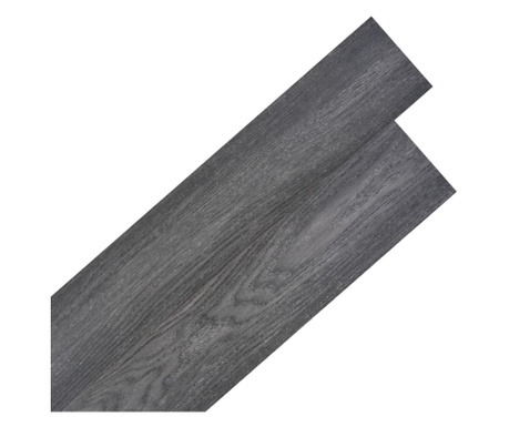 Самозалепващи подови дъски, PVC, 2,51 м², 2 мм черно и бяло