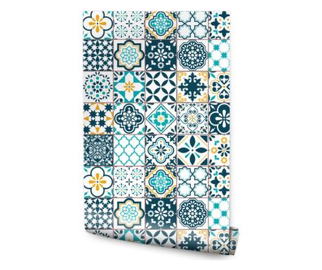 Wallpaper Roll Colorful Mosaic Moroccan Pattern 53 cm x 10 m