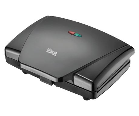 Уред за гофрети Muhler MHT-244W, плочи-белгийска гофрета, Черен - Код G8520