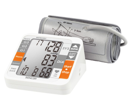 Апарат за измерване на кръвно налягане Sencor SBP 690, Бял - Код G5317