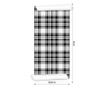 Tapet Tartan Negru-Alb  0,53x10m