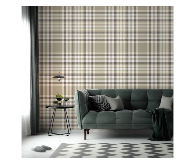 Tapéta Skót kocka retró stílusban Méret Vlies, Divat, Decor, Modern kivitelben, Iroda, Kl 0,53x10m