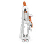 Scaun de masa 2 in 1 Peg Perego Prima Pappa Zero Follow Me, 0-15 kg, Wonder Orange, Portocaliu