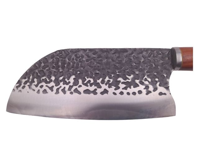 Két IdeallStore® szakácskésből álló készlet, kézzel készített, Twist Blade, 30 cm, rozsdamentes acél, barna