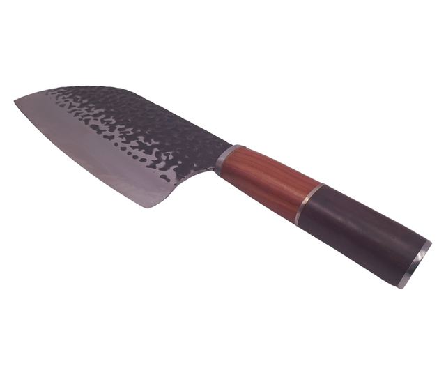 Két IdeallStore® szakácskésből álló készlet, kézzel készített, Twist Blade, 30 cm, rozsdamentes acél, barna