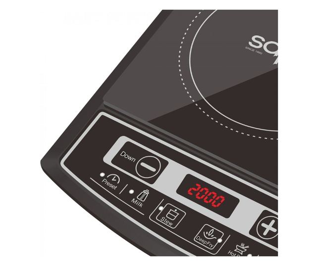 Индукционен котлон SAPIR SP 1445 LG, 2000W, LED екран, 4 функции, 8 степени, Черен - Код G8087