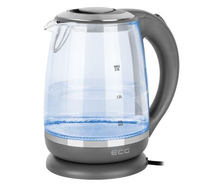 Кана за вода ECG RK 2020 Grey Glass, 1850-2200 W, 2.0L, Сив - Код G5412