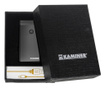 Bricheta cu plasma Kaminer, reincarcabila la USB, antivant, neagra + cutie cadou