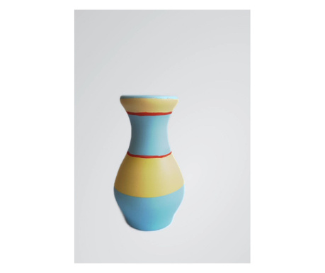 Vaza din lemn, multicolora,