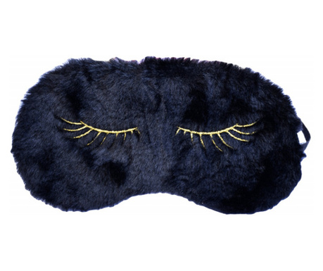 Masca pufoasa pentru dormit sau calatorie, Sexy Blacky Cat, 18 cm