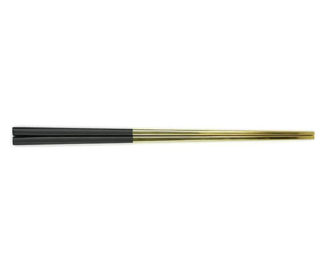 RAKI SHIBUI Betisoare japoneze, set de 2 bete, chopsticks, negru/auriu