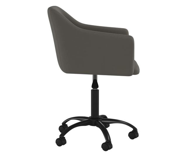 Okretne kuhinjske stolice, 2 kom, tamnosive, baršunaste