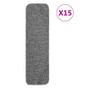 Lpcssznyeg, 15 db, szrke, 75x20 cm, tglalap alak