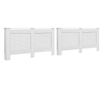 Pokrovi za radijator 2 kom bijeli 152 x 19 x 81,5 cm MDF
