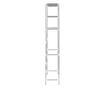 Stalak iznad perilice rublja s 3 police srebrni 69x28x169 cm