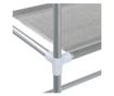 Stalak iznad perilice rublja s 3 police srebrni 69x28x169 cm