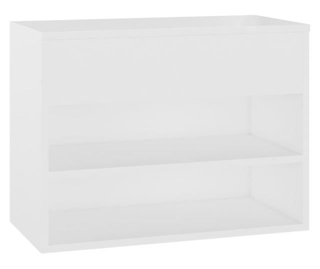 Bancheta pantofar, alb, 60x30x45 cm, PAL