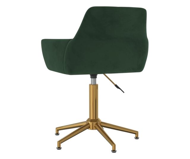 Zakretne kuhinjske stolice, 2 kom., tamnozelene, baršun