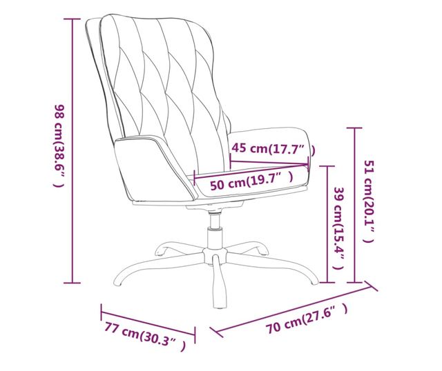 Sedež za sprostitev s taburejem, cappuccino, ekološka usnja