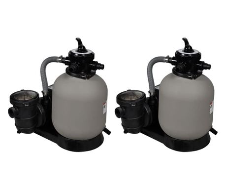 Αντλία φίλτρου άμμου 2 τεμ. 600 W 17000 l/h