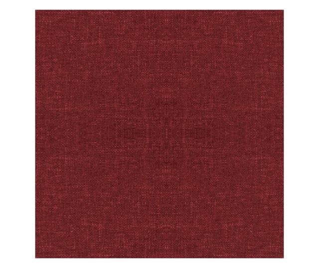 Табуретка с дървени крака, виненочервена, текстил