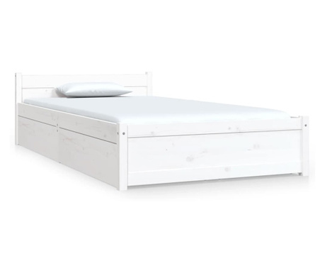 fehér ágykeret fiókokkal 90 x 200 cm