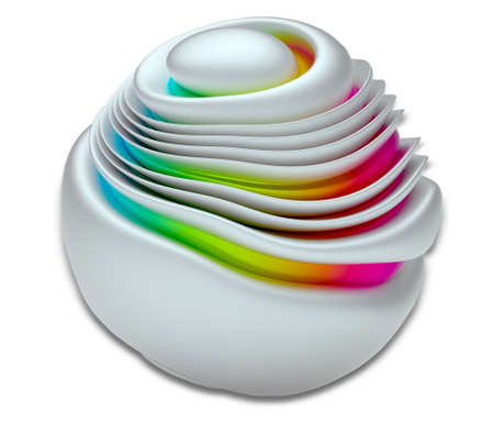 Tablou Startonight pe sticla acrilica Spirala de Culori, luminos in intuneric, Ø 60 cm