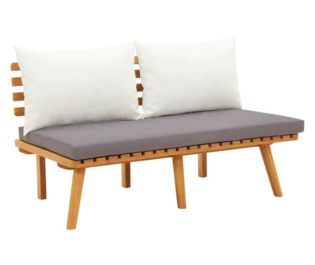 Vrtni set namještaja s jastucima, 9 dijelova, masivno drvo akacije