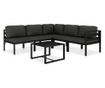 Градински комплект мебели с възглавници, 6 части, антрацит, алуминий thumbnail 1