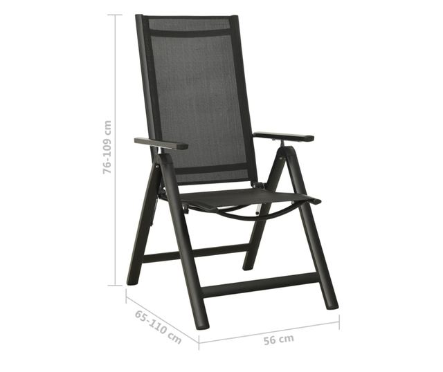 Bistro set namještaja, 5 dijelova, crna i antracit