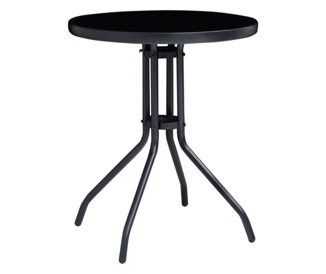 Bistro set namještaja, 3 dijela, crna i antracit