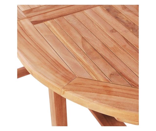 Vanjski set namještaja, 7 dijelova, masivno tikovo drvo