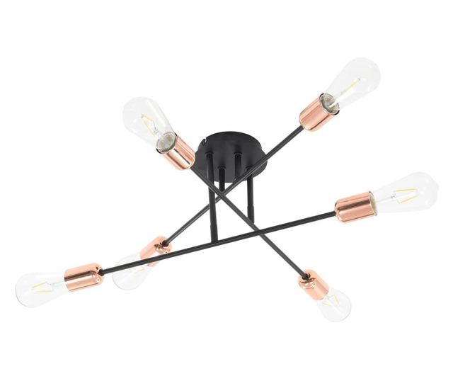 Luster, crna i bakrena, E27