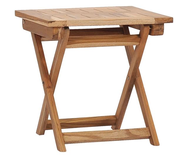 Vrtne ležaljke s osloncem za noge i stolom od masivnog tikovog drva