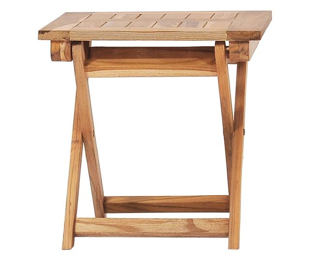 Vrtne ležaljke s osloncem za noge i stolom od masivnog tikovog drva