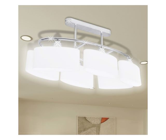 Luster s abažurima od stakla, 4 kom., E14