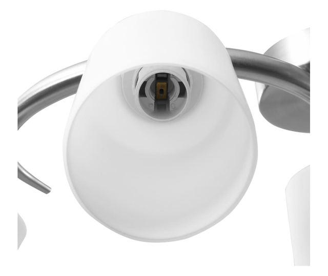 Luster s keramičkim abažurima, 5 žarulja E14, bijela, konus