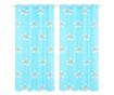 Zavjese za djecu, 2 kom., duga, plava, 140 x 240 cm