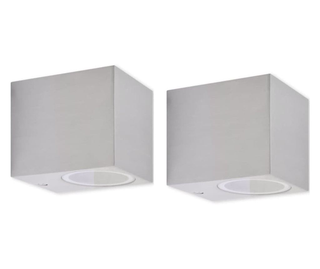 Kockaste vanjske zidne svjetiljke 2 kom - 2