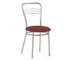 Stolica za kuhinju Vera Chrome, karminska eko koža