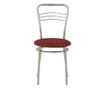 Stolica za kuhinju Vera Chrome, karminska eko koža