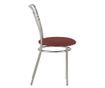 Stolica za kuhinju Vera Chrome, karminska eko koža