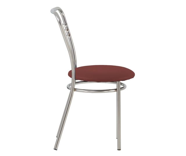 Stolica za kuhinju Vera Chrome, karminska eko koža