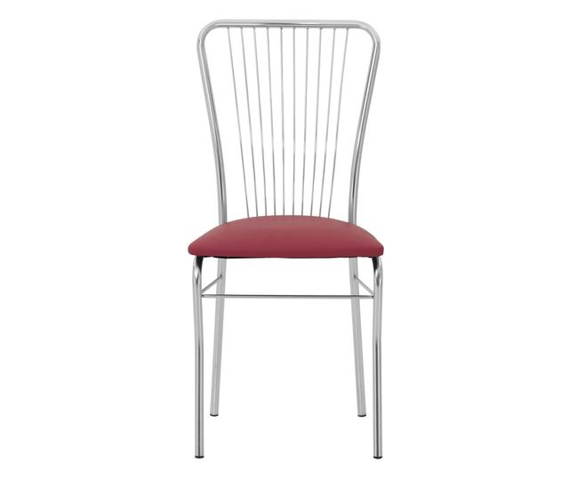 Stolica za kuhinju Laval Chrome, bordo eko koža